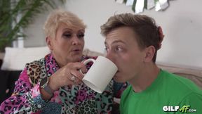 Perverted granny and shy dude filthy adult clip