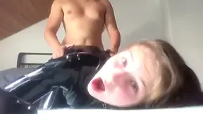 Teen 18+ In Latex Catsuit Gets Fucked