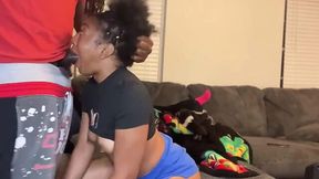 Got my cock-slut throated on BBC