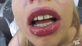 Screaming her head off, Adriana Nicole cums hard while having her asshole rammed very hard