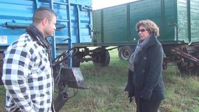 Mature rides on stranger's cock and suck it up