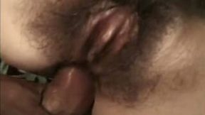 Petite European girl with hairy cooter is going to try anal during pick up sex