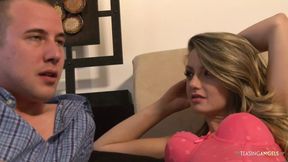 The rumor about his big cock leads to the blonde seducing and being dicked down