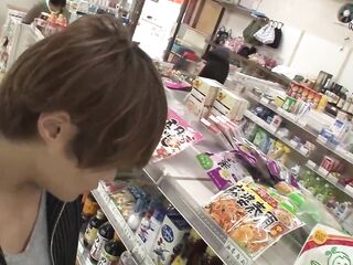 Dudes occupied cafe and banged part-time job cuties in front of the crowd