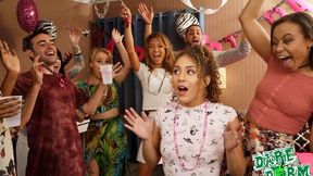 Dorm Birthday Surprise Party — Wild Gangbang and Cum-Filled Fun with Horny College Teens.