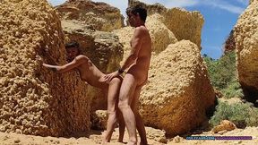 Real Amateur Couple Fucking In Public Beach Doggy Style & Blowjob