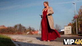 Lusty Busty Blonde BBW Picks Up a Shy Nerd & Tempts Him To Please Her With His Young Cock