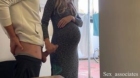 Save sex with pregnant French MILF living nextdoor
