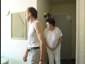 Hairy gilf blows a small cock