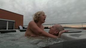 Outdoor Public Hot Tub Fucking