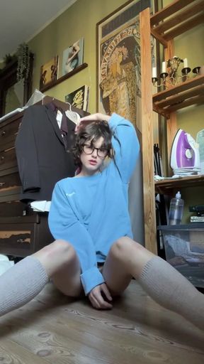 Fingering and Fucking My Hairy Pussy with Butt Plug in