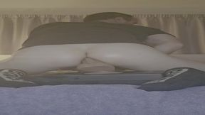 Giant rod owner enjoys solo playtime with anal toy