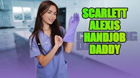 Cute Nurse Stepdaughter Scarlett Alexis Tests How Long Stepdad Can Last Without Cummming