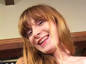 Skinny pale girl satisfies an older dick