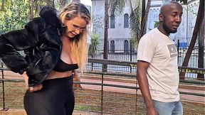 Naughty MILF screams while getting pounded by black stud