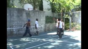 Hard interracial double penetration