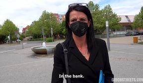 milf walking on public with vibrator