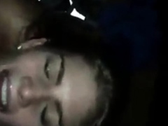 Blonde party girl sucks a 30yo stranger at one night stand