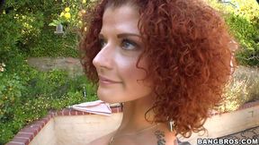 Redhead Babe JJ Meet Big Black Cock - Joslyn James outdoor interracial