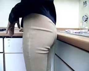 A horny blonde lady from Germany adores fucking in the kitchen