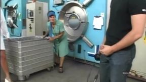 Crazy anal sex for a busty worker in the factory of unleashed whores