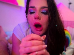 Teasing edged handjob blowjob cumshot compilation pov part 2