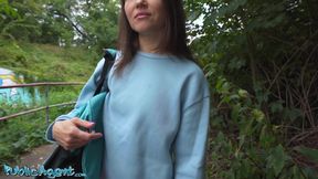 Public Agent - Fitness MILF Kristina Grace sucks cock out in public followed by a quick POV fucking