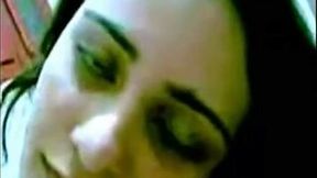 Brunette Arab slut shows her pussy and breasts on webcam