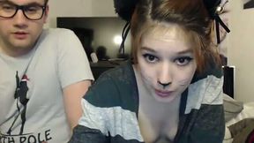 My GF likes to wear knee socks and this is hot video of her sucking my dick