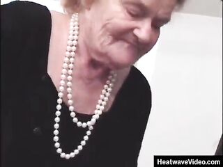 Very old woman in a wheelchair to get around is still lustful