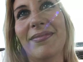 Busty blonde MILF bitch picked up on the street and fucked