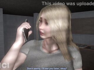 Golden-haired MILF with a biggest butt screws a fortunate young chap while her husband is having an affair at work - 3D Hentai - OCICI