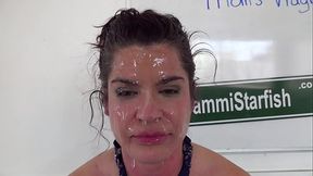 43yo wife gets 13 sloppy facials and swallows massive load