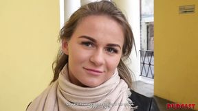 Tanned chick drilled by porn agent all over leather couch