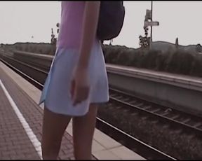 Sexy German babe sucks dick after hot weird insertions solo fun