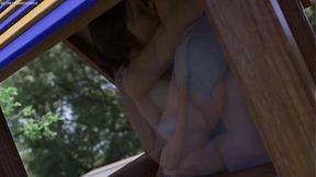 Perverted 40-year-old busty MILF gets romanced and banged in a 3D porn game