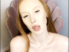 Busty redhead gives you JOI