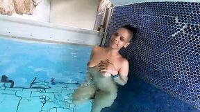 Slim Ebony Babe With Big Naturals Sucks Her BF-s Dick & Gets Fucked Under the Water In the Pool