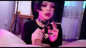 emo girlfriend giving blowjob black hair cue tattoos homemade amateur part 2
