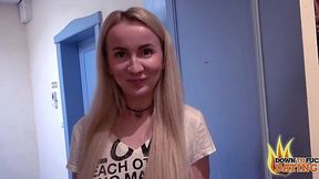 Tania Swank, Blonde Bombshell, Can't Resist a Hard Cock on Her First Fucking Date