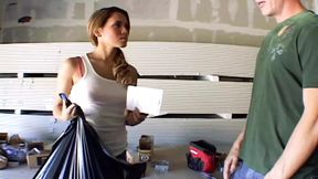 Amazing body babe from Germany pleasing a cock with her pierced pussy