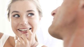 ”Young hot girl Carolina Sweets attracted to her step daddy's old friend”