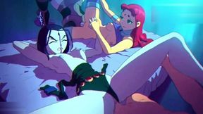 Teen 18+ Titans - Robin Fucks Starfire X Raven Group Sex