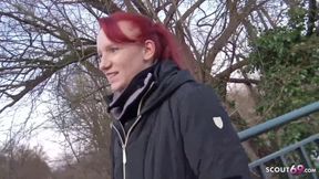 Redhead from street fucks random guy