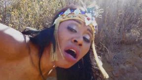 Hot outdoor fuck for a slut eager to suck