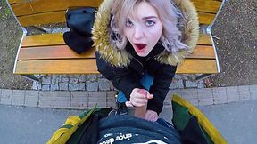 Russian Amateur Girl Sucks For Cash In Public Park [Eva Elfie POV]