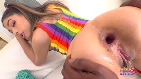 Brunette Latina Teen's BBC Day ft. ATM, Footjob, Deepthroat