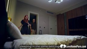 Redhead Stepmom Slips into My Bed and We Fuck All Night