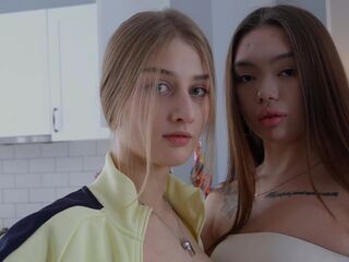 Lustful Teen Eats Creampie From Her Oriental Girlfriend's Wet Snatch After Hard and Coarse Sex with Sugar Dad!