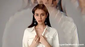 SUPERBE MODELS - (Victoria Garin) - Sexy Lingerie Czech Teen Model Strips Naked